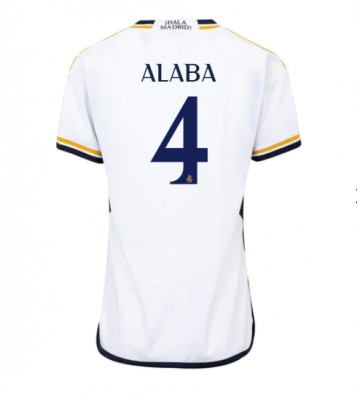 Real Madrid David Alaba #4 Replika Hjemmebanetrøje Dame 2023-24 Kortærmet